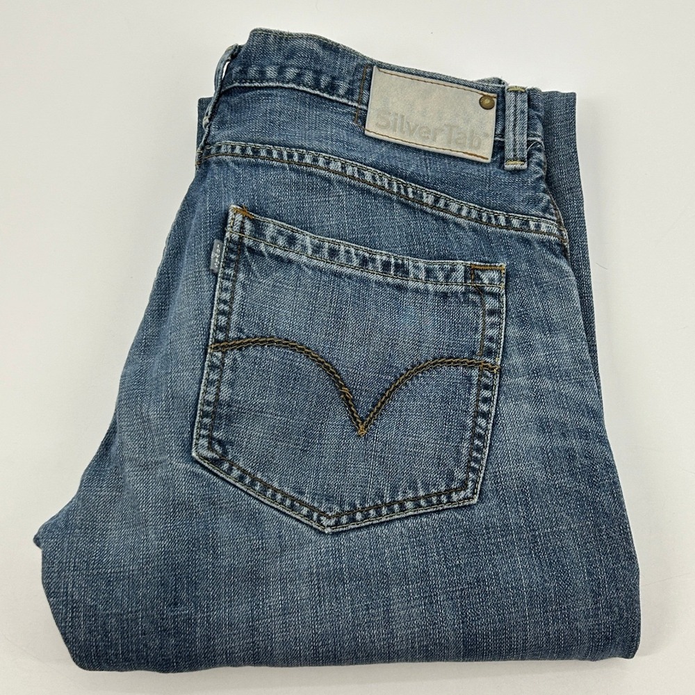SilverTab Bootcut Jeans Mens 33x32 Blue Medium Wash Denim